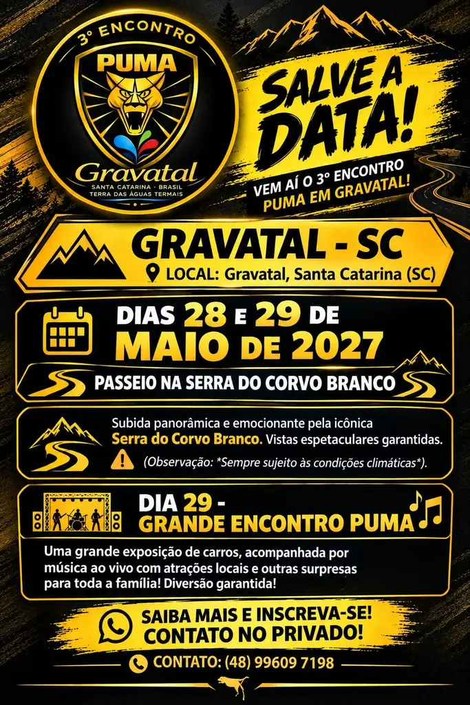 3º Encontro de Puma (Gravatal - SC) — foto 1
